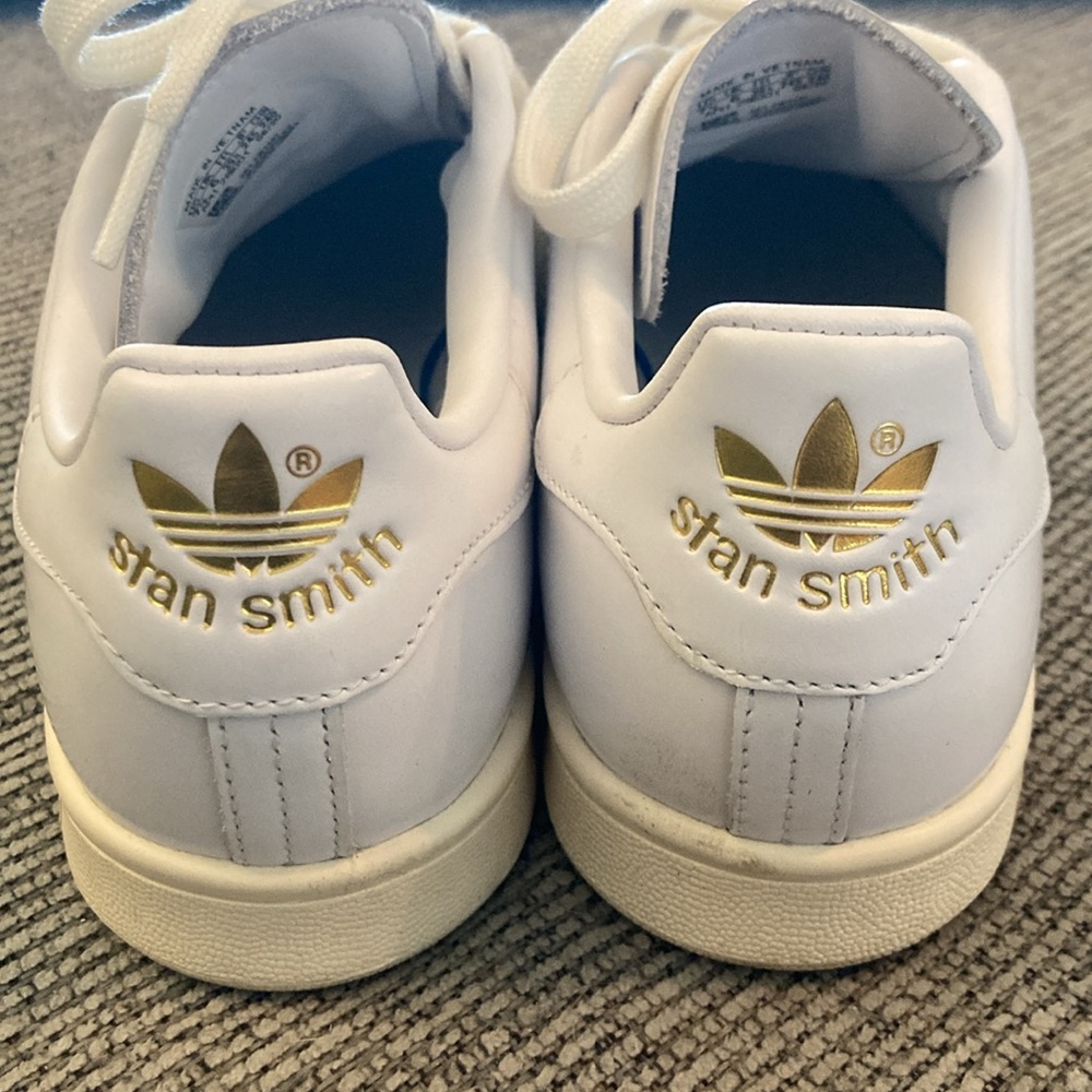 Adidas Stan Smith Sneakers Casual Shoe White Gold 7.5 men/9 women - Picture 4 of 16